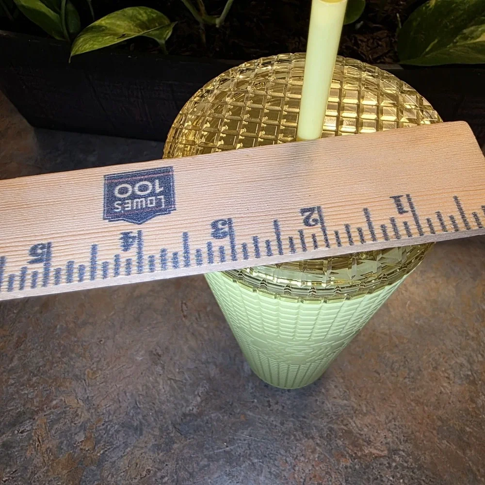 NEW Starbucks 24 oz Meadow Yellow Soft Touch Grid Tumbler Cold Cup Coffee